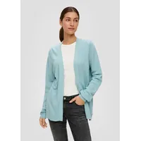 QS Strickjacke aus Viskosemix Blau XS