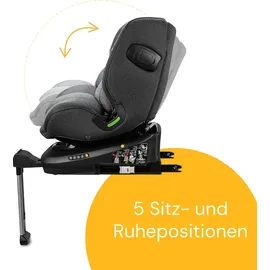 Osann Eno360 SL i-Size Reboarder mit Isofix und Standfuß – Dark Grey Melange
