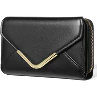 FALAN MULE Geldbörse Klein Damen, Geldbeutel Damen Klein RFID-Schutz, Portemonnaie Damen aus weichem Leder, Portmonee Damen mit 10 Kartenfächer und Zipper Münzfach Brieftasche, Damen Clutch Handtasche