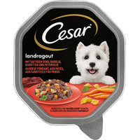 Cesar Sparpaket Cesar Schale 28 x 150 g - Landragout mit Rind, Nudeln und Karotten