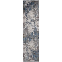 Läufer Kennedy 80 x 240 cm Mischgewebe Blau