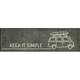 Wash+Dry Keep it simple grey 35 x 120 cm Grau