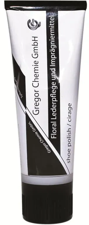 Atlas Waterstop Gregor Floral Lederpflege, Bundeswehr Schuhcreme schwarz, 75 ml