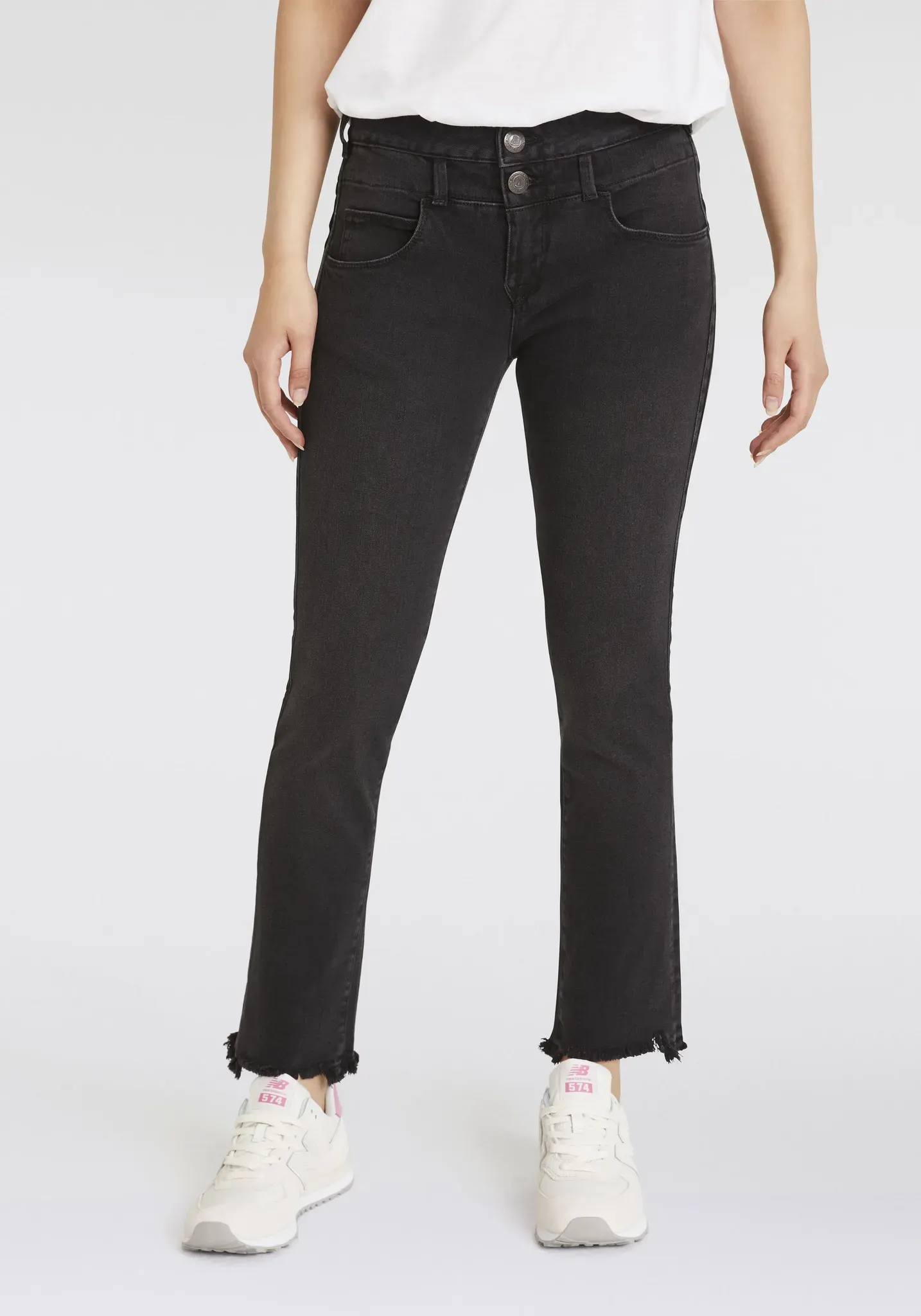 Herrlicher Bootcut-Jeans »Baby Cropped Recycled Denim Black Stretch« Herrlicher black dull 26