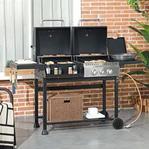 Outsunny Grillwagen schwarz
