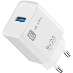 Cellularline USB Typ-A Travel Charger 18W White