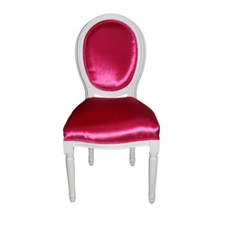 Casa Padrino Barock Esszimmer Stuhl ohne Armlehne Pink - Designer Stuhl - Luxus Qualität