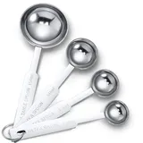 yateicbc 4 Stück Edelstahl Messlöffel Messlöffel Set Edelstahl Metall Messlöffel für Trockene, Flüssige Zutaten, Kochen, Backen
