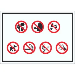 Aufkleber Platz- und Hallenordnung Symbol A6 (105x148mm)
