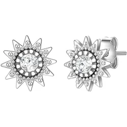 Glanzstücke München Ohrstecker Sonne Sterling Silber Zirkonia in Silber Ohrringe   Damen 