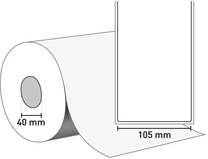 Premium Matte Ticket 136g (Inkjetkarton) 105 mm x 35 m / weiß / ohne Kleber / 40 mm Kern / endlos