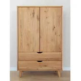 Schlafzimmerschrank Kleiderschrank aus Wildeiche Massivholz 180 cm hoch