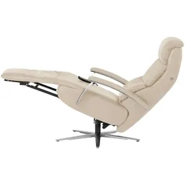 Hukla Relaxsessel Florian Leder 73 x 115 x 91 cm Creme elektrisch