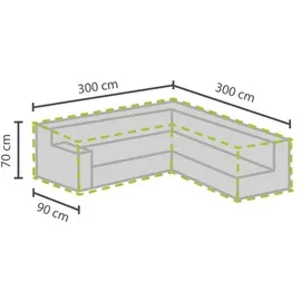 Perel Schutzhülle L-förmig 300 x 300 x 70 cm Grau