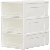 Cetomo 5L*3 Schubladenschrank, Schubladencontainer, 3 Schubladen mit 5 L, durchsichtige Schubladen, Büro, Wohnzimmer, Klar