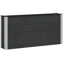 vidaXL Hochbeet 150 x 30 x 72 cm Schwarz