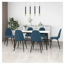 vidaXL Esszimmerstühle 6 Stk. Blau Samt
