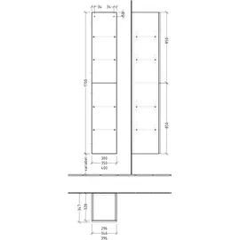 Sanipa Hochschrank links 3way (SP094) SP0941B,