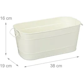 Relaxdays 38 x 16 x 19 cm Creme