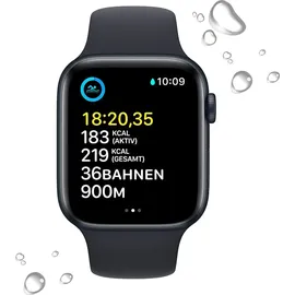 Apple Watch SE 2023 GPS + Cellular 44 mm Aluminiumgehäuse mitternacht, Sportarmband mitternacht M/L