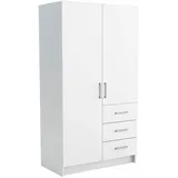 masseno Drehtürenschrank PINELLO 96 x 177 x 50 cm Weiß