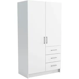 masseno Drehtürenschrank PINELLO 96 x 177 x 50 cm Weiß
