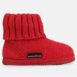 HAFLINGER Hüttenschuh Karl Filzpantoffel mit Kragen Hausschuh rot 42 - 42