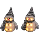 Gravidus Dekofigur Schneemann 2er Set mit LED Beleuchtung