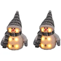 Gravidus Dekofigur Schneemann 2er Set mit LED Beleuchtung