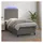 vidaXL Boxspringbett mit Matratze & LED Grau 140x200 cm Kunstleder