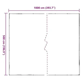 vidaXL Transparente Plane 500 x 1000 cm Transparent