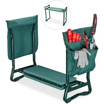 Relaxdays Kniebank mit Taschen grün