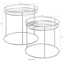 Haku-Möbel HAKU Möbel Beistelltische-Set Glas transparent