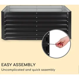 Blumfeldt High Grow Straight Hochbeet 200 x 60 x 100 cm Grau