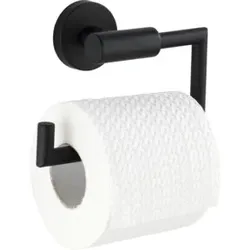 WENKO WC-Papierhalter o.Deckel Bosio Black Schwarz Schrauben Wandserien - Bad