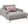 KAWOLA Relaxsessel CARA Cord 80 x 80 x 131 cm grau mit Kissen
