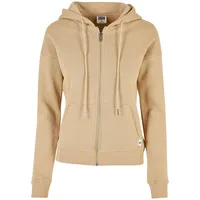 URBAN CLASSICS Ladies Organic Terry Zip Hoody" in beige Größe 5XL,