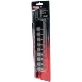 KS Tools 3/8 Bit-Stecknuss-Satz Innensechskant, kurz, 9-tlg, 4-14 mm