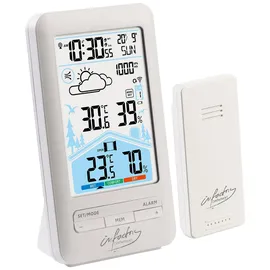 Infactory Funk-Wetterstation mit Außensensor, Dual-Alarm-Wecker und Komfortindex