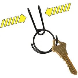 NITE IZE Schlüsselring KSQR-01-R6 SqueezeRing Easy Load Key Clip Schwarz 1 Stück
