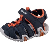 GEOX Jungen B Kraze Sandalen, Navy Orange, 27