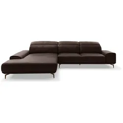 Musterring Ecksofa MR 2490 Leder Braun Mocca 207 x 342 cm