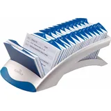 Durable Telindex Desk Vegas Kartenaufbewahrung 104 x 72 mm metallic silber / blau 1 St.