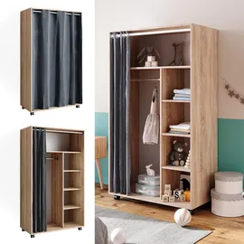 Vicco Doros Garderobenschrank 100 x 168 x 50 cm braun