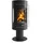 Justus Meva Stahl schwarz/Abdeckplatte Glas
