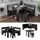 Vicco Eckbankgruppe Roman Schwarz, 150 x 41.5 cm mit Tisch,