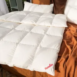 Paradies Daunendecke 155x220 cm Winterdecke Elma 90" RDS Entendaunen - Weiß