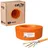 HB-Digital CAT 7a Installationskabel Verlegekabel S/FTP AWG23 LSZH Netzwerkkabel, Netzwerkstecker, (2500 cm), Premium Qualität mit Ø 7,7mm. LSZH Halogenfreies Außenmantel orange