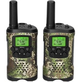 Alecto FR-115 - Set von Zwei Walkie Talkies - Reichweite bis zu 7 Kilometer - 8 Kanäle - integrierte Taschenlampe - beleuchtetes Display - Camouflage