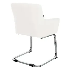 CLP Stuhl Puka I Gepolsterter Freischwinger I Edelstahl-Gestell